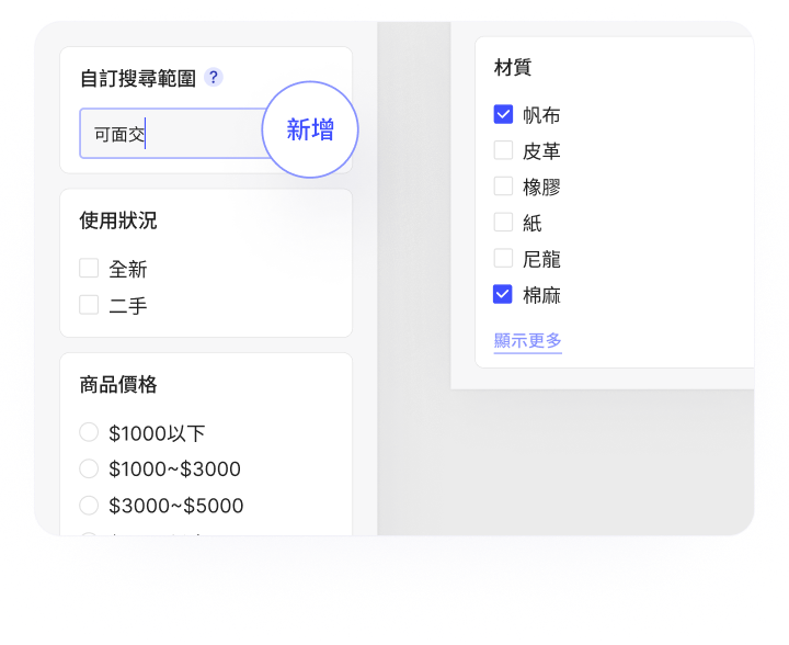 精準網羅目標商品群